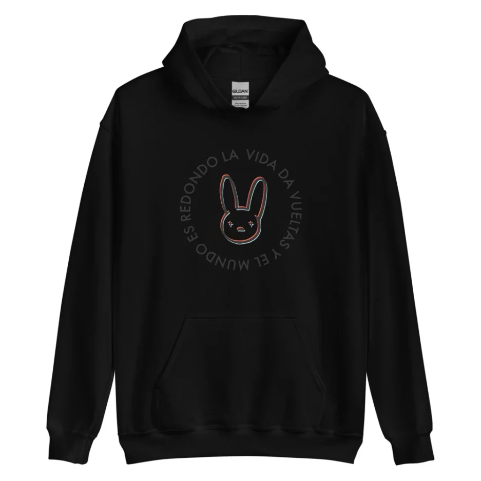 Es Redondo La Vida Da Bad Bunny Pullover Hoodie