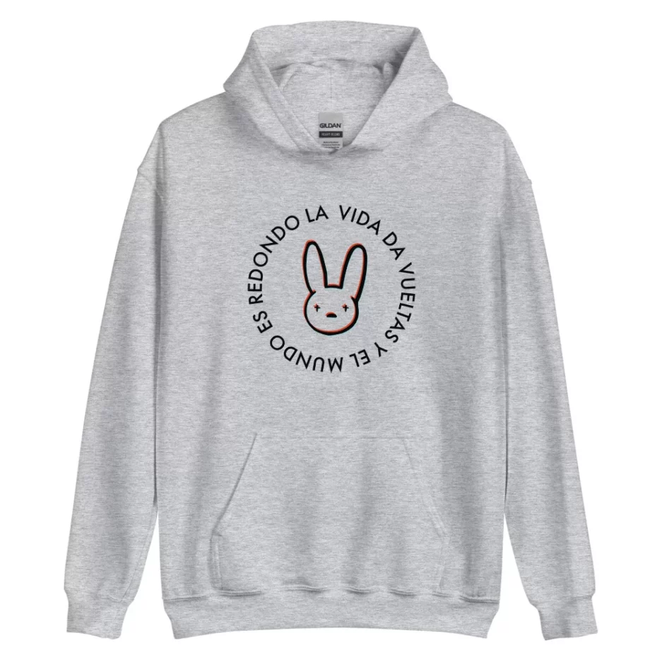 Es Redondo La Vida Da Bad Bunny Pullover Hoodie