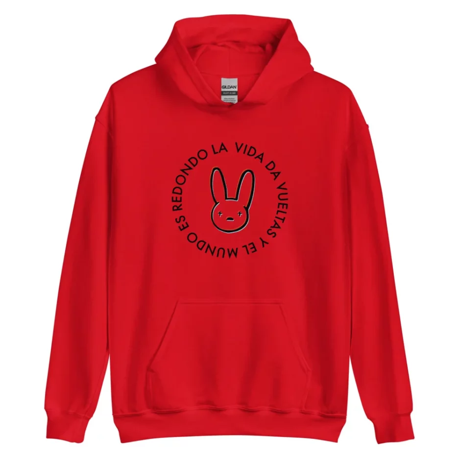 Es Redondo La Vida Da Bad Bunny Pullover Hoodie