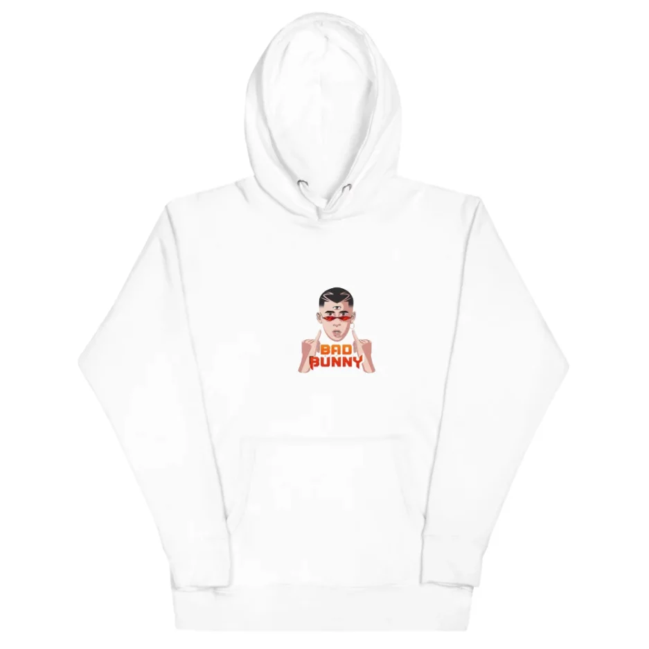 Bad Bunny Print Logo Casual Hoodie